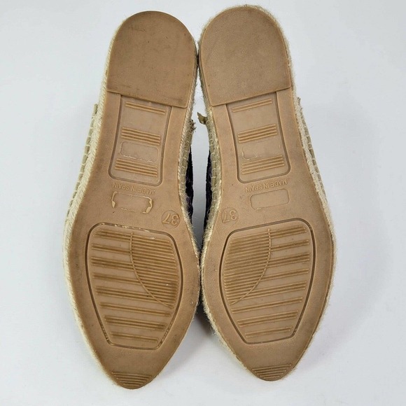 Manebi Hamptons Purple Espadrille Slip-On Mules Flats Womens 7 Crushed Velvet - Picture 3 of 9